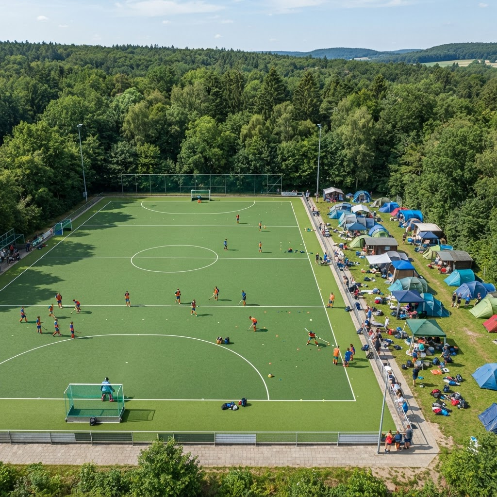 Vista aérea del campus de hockey